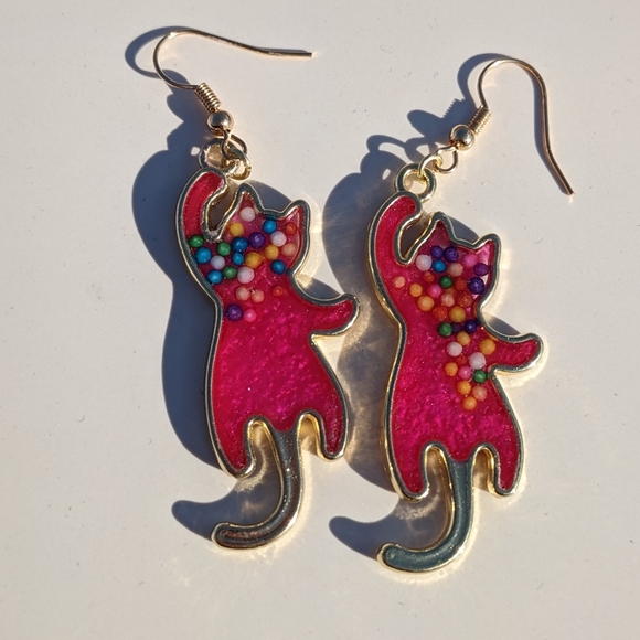 Cat Candy Sprinkles Cat Handmade Rainbow Pink Cute Kawaii Lightweight - Picture 3 of 11